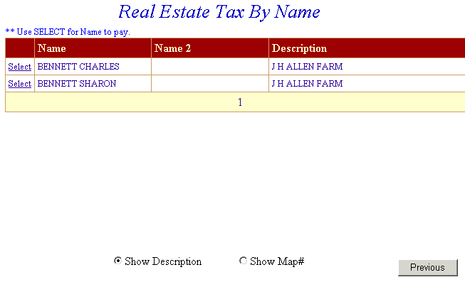 List of Names example